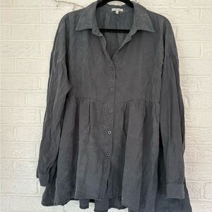 White Birch Charcoal Button-Down Shirt